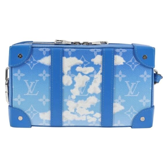 LOUIS VUITTON Monogram Clouds Soft Trunk Wallet Bag Blue M45432 LV Auth 135581A - Picture 2 of 16
